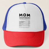 Casquette Maman Faits nutritionnels (Devant)