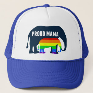 Casquette Maman gay pride Fier Mama Elephant Arc-en-ciel LGB