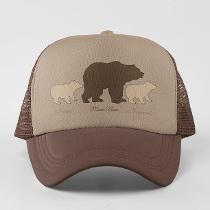Casquette Maman Ourse Personnalisée Avec 2 Noms d'Enfants Ca