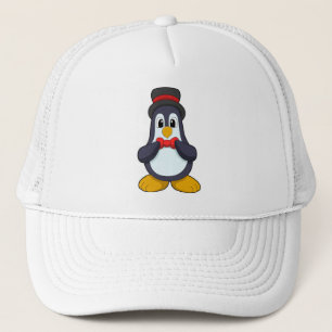 Casquette Manchot en marié avec ruban et chapeau