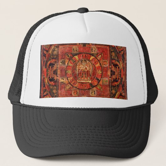 Casquette Mandala bouddhiste de compassion (Devant)