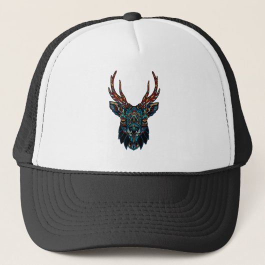 Casquette Mandala de cerfs (Devant)