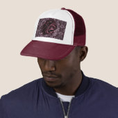 Casquette Mandala de rose  (En situation)