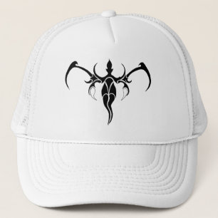 Casquette Mandala d'éléphant tribal orné noir et blanc