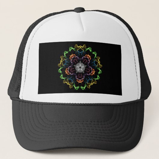 Casquette Mandala des fleurs de la Terre (Devant)
