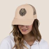 Casquette Mandala du Loup Féroce : Symbole de Force (En situation)