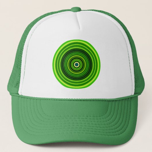 Casquette Mandala vert géomagnétique (Devant)