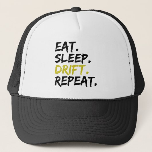 Casquette Manger Dormir Dériver Répéter - Dérive (Devant)