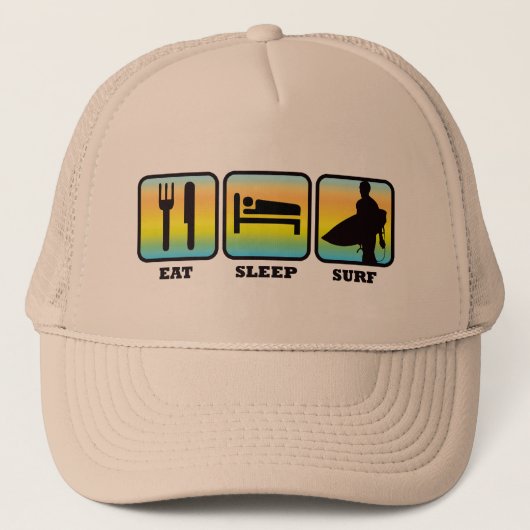 Casquette Mangez, dormez, surfez (Devant)
