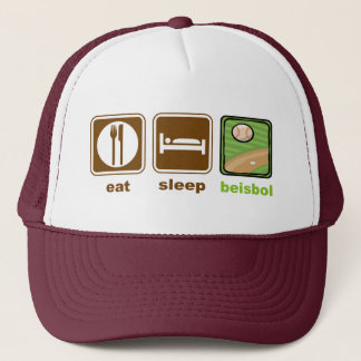 Casquette mangez le beisbol de sommeil