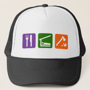 Casquette Mangez le sommeil coupant le bois