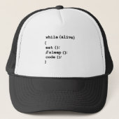 Casquette Mangez, ne dormez pas, coder, répéter. Logiciel (Devant)
