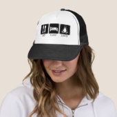 Casquette Mangez. Sommeil. Linux. (En situation)