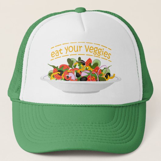 Casquette Mangez vos Légumes Citer salade fraîche mélange bo (Devant)