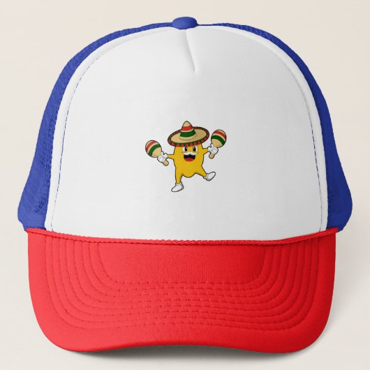Casquette Mango comme musicien avec Maraca (Devant)