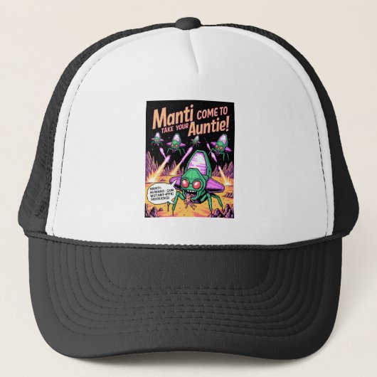 Casquette  Manti Aliens Abduction Party! Defender Arcade '81 (Devant)