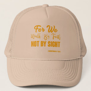 Casquette Marche par la foi 2 Corinthiens 5:7 Bible Verse KJ