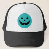 Casquette Mare turquoise Jack-o'-lantern citrouille face Hal (Devant)