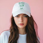 Casquette Marges et Matrimony Beach Bachelorette party<br><div class="desc">Élevez votre style de fête de bachelorette avec notre casquette de bachelorette exclusif "Margs and Matrimony" ! Conçu dans un esprit d'amour et de rire, cet accessoire chic est le parfait mélange de fun et de mode. Que vous sirotiez des margaritas au bord de la piscine ou que vous fassiez...</div>