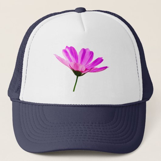 Casquette Marguerite rose (Devant)