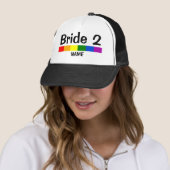 Casquette Mariage Arc-en-ciel Bannière Mariée 2 Nom (En situation)