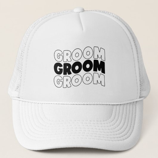 Casquette Mariage calligraphié Cool Groom (Devant)