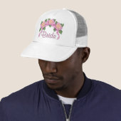 Casquette Mariage de ruban rose - Mariée (En situation)