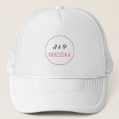 Casquette Mariage Géométrique Élégant (Devant)