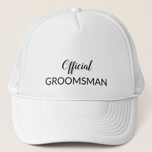 Casquette Mariage officiel Groomsman Funny (Devant)