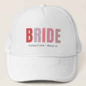 Casquette Mariée Bachelorette personnalisée (Devant)
