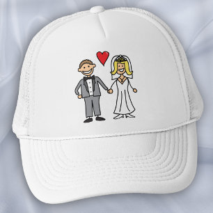 Casquette Mariée Et Mari (Ajoutez Votre Propre Texte)