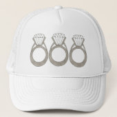 Casquette Mariée Mariage de la mariée de Diamond Ring Bling (Devant)