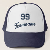 Casquette Marine Baseball Custom Player Numéro et nom de l'é (Devant)
