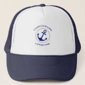 Casquette Marine bleue Ancre nautique club nautique (Devant)