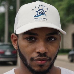 Casquette Marine Nautique Blue Wave Capitaine de vaisseau He