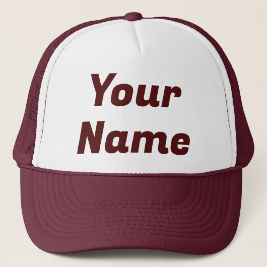 CASQUETTE MARON PERSONNALISABLE (Devant)