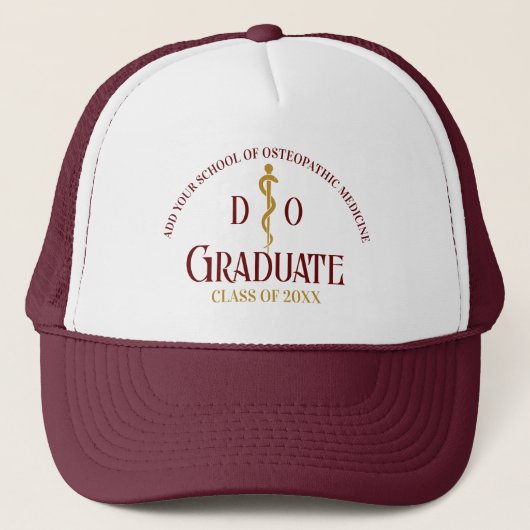 Casquette Maroon Osteopathic Médicale School Graduation (Devant)