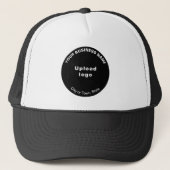 Casquette Marque d'affaires ronde en noir et blanc (Devant)