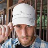 Casquette Marque de nom d'entreprise en noir script