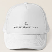 Casquette Marque de nom d'entreprise en noir script (Devant)