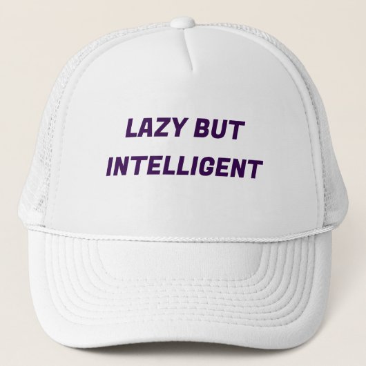 CASQUETTE MARQUÉ LAZY MAIS INTELLIGENT (Devant)
