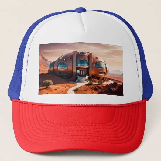 Casquette Mars Habitat Alpha - Architecture de l'IA Sci-Fi (Devant)