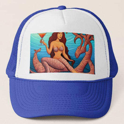 Casquette Martini à cheveux longs Mermaid Thunder_Cove (Devant)