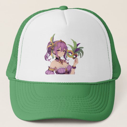 Casquette Masque Anime Mardi Gras (Devant)