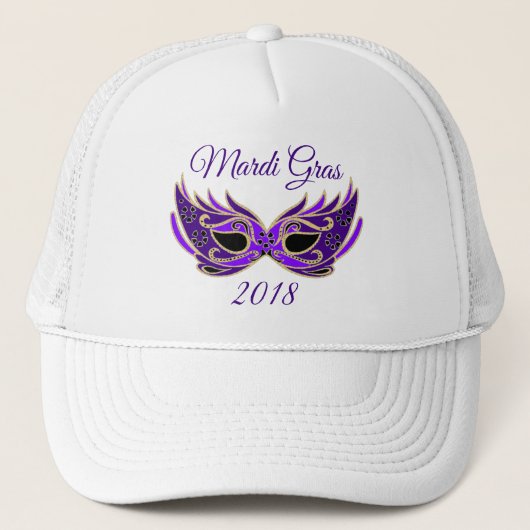 Casquette Masque Mardi Gras 2018 (Devant)