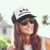 Casquette MAUVAISE Influence Typographie Noire Trucker Chape