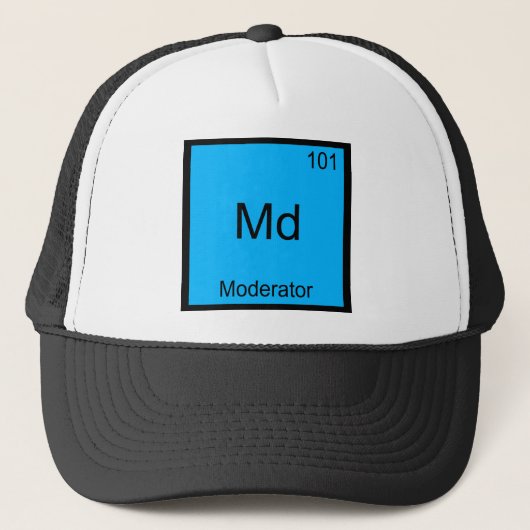 Casquette Md - Modérateur Funny Chimie Élément Symbole Tee (Devant)