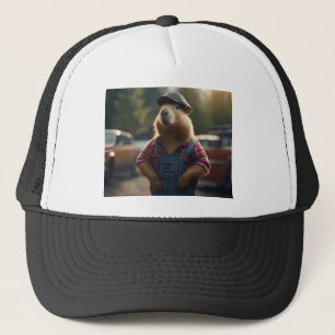Casquette "Mécanicien Capybara : Graisse, Rouages et Bonnes 