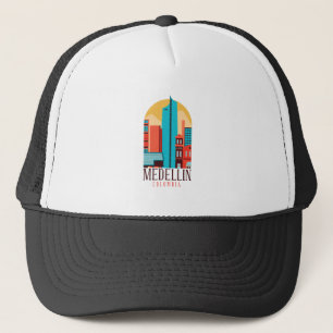 Casquette Medellin Colombie Vintage Cityscape