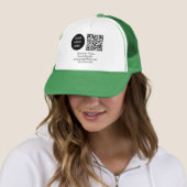 Casquette Médias sociaux QR Code Vert Moderne Logo d'entrepr (En situation)